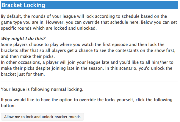 Bracket Locking