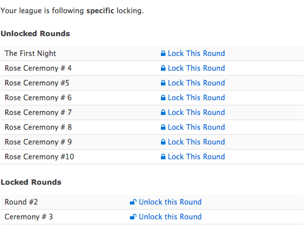 Bracket Locking of Rounds