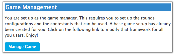 Game Management Button